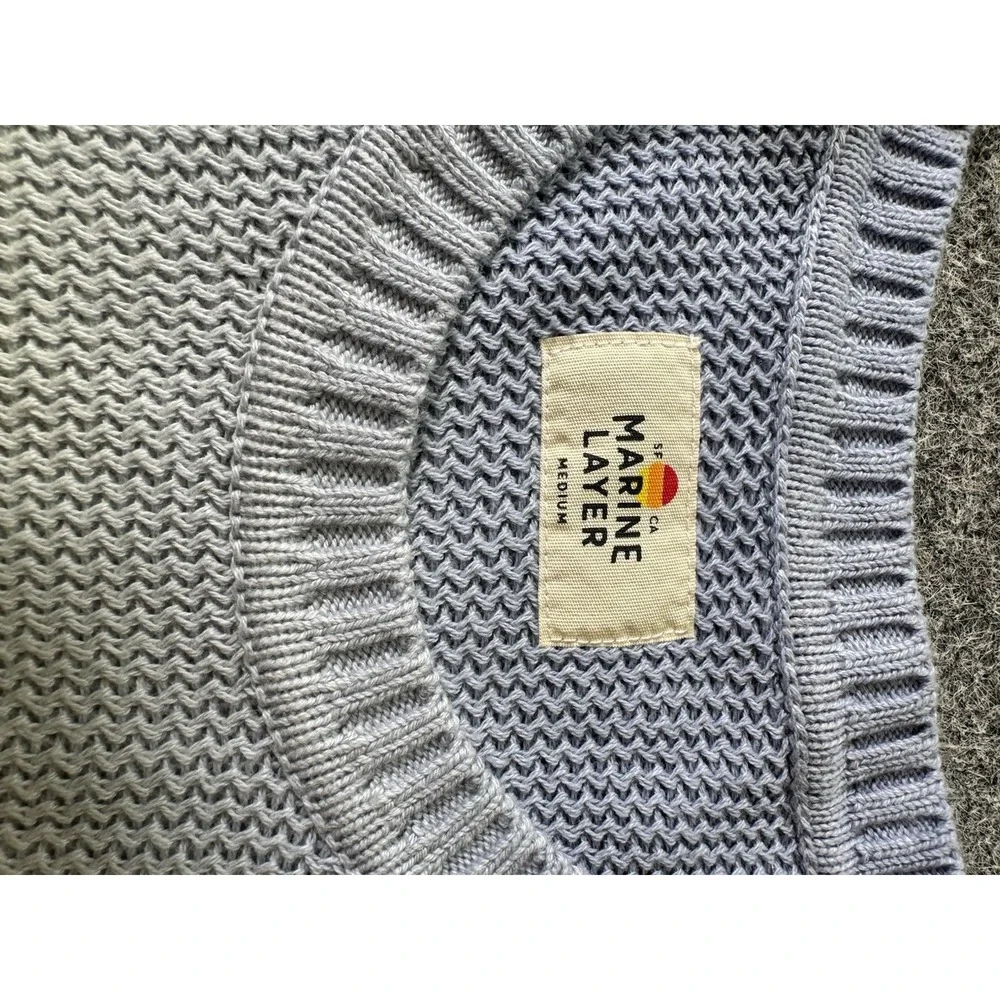MARINE LAYER OMBRE CREW SWEATER SIZE M GRADIENT SUNSET FADE